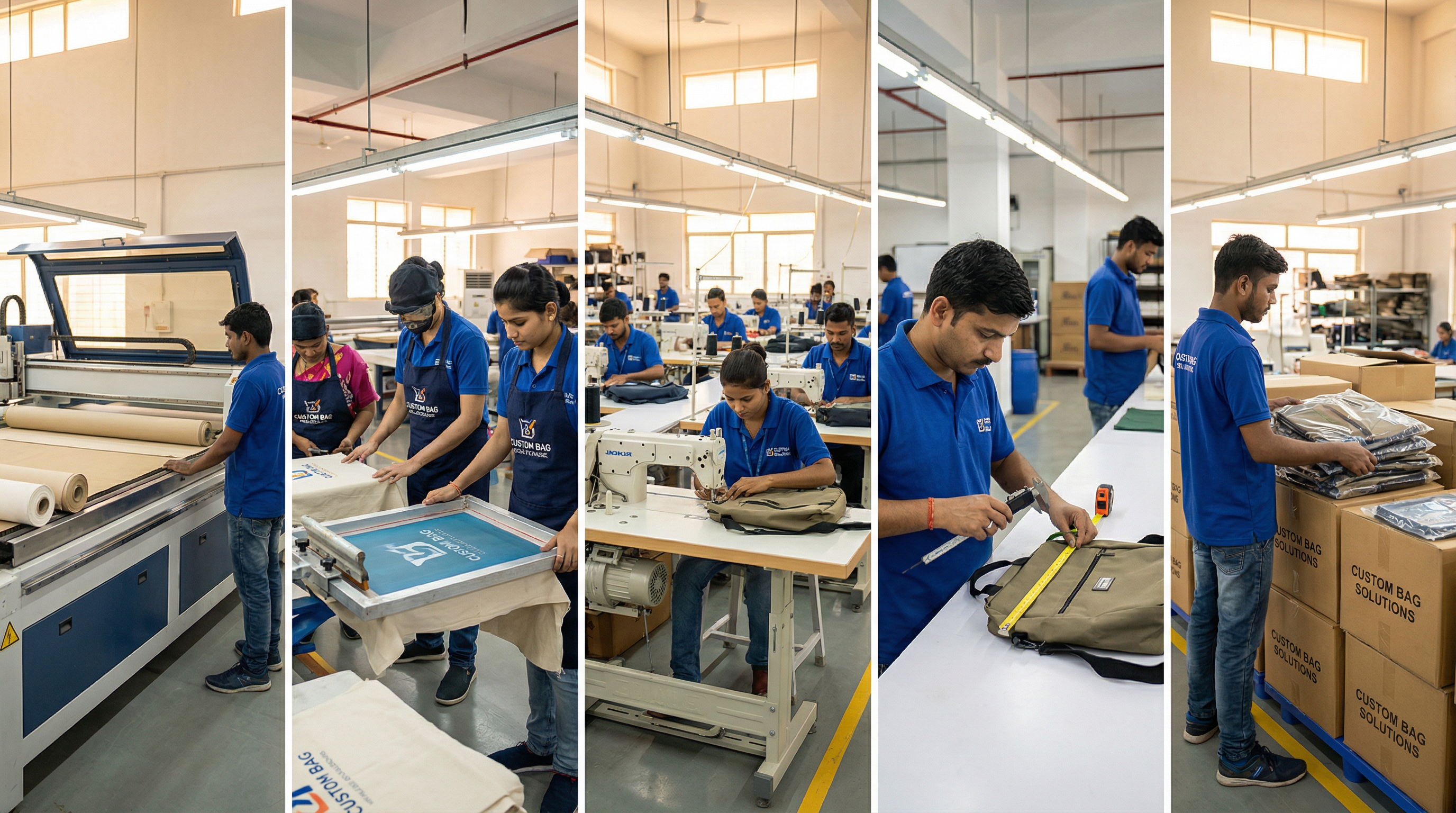 客製化袋類專案執行流程 - 需求確認、打樣、規格確認、量產、出貨